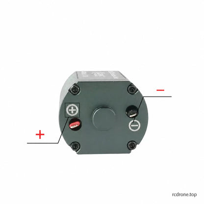 BL370-F rear power terminals and marked positive/negative polarity