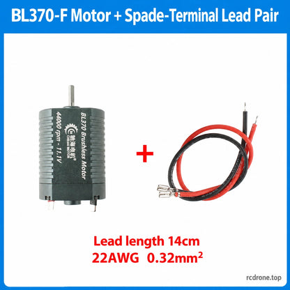 BL370-F terminal motor with one separate 14 cm spade-terminal lead pair