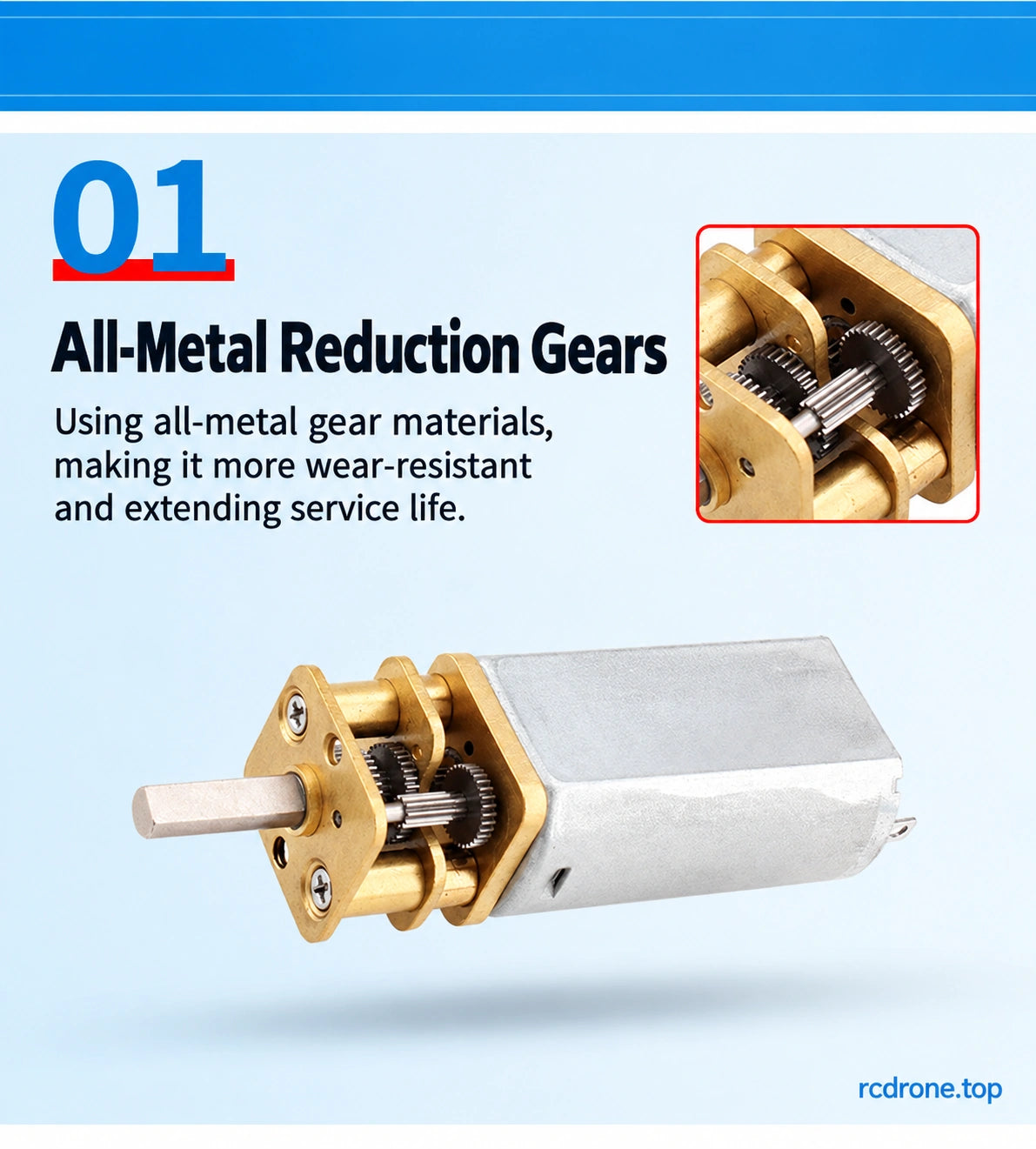 Metal reduction gear construction