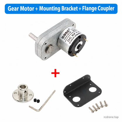 Motor + Bracket + Flange Coupler package contents