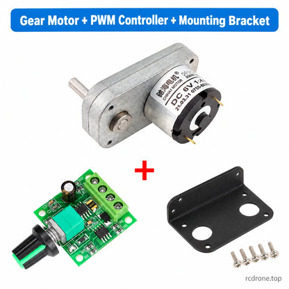 Motor + Bracket + PWM Controller package contents
