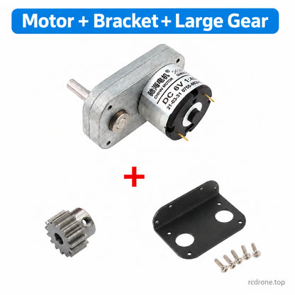 Motor + Bracket + Large Gear package contents