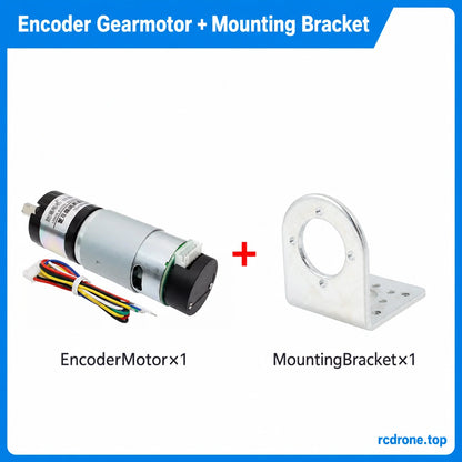 Encoder motor,lead assembly and mounting bracket package