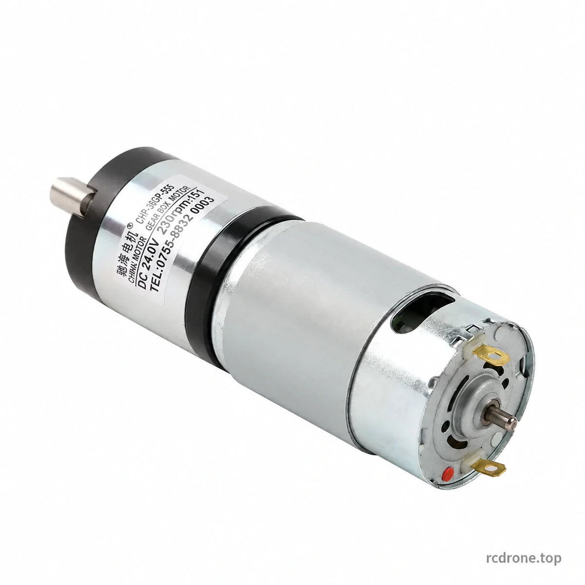Rear terminals and motor casing, representative 36GP-555 configuration