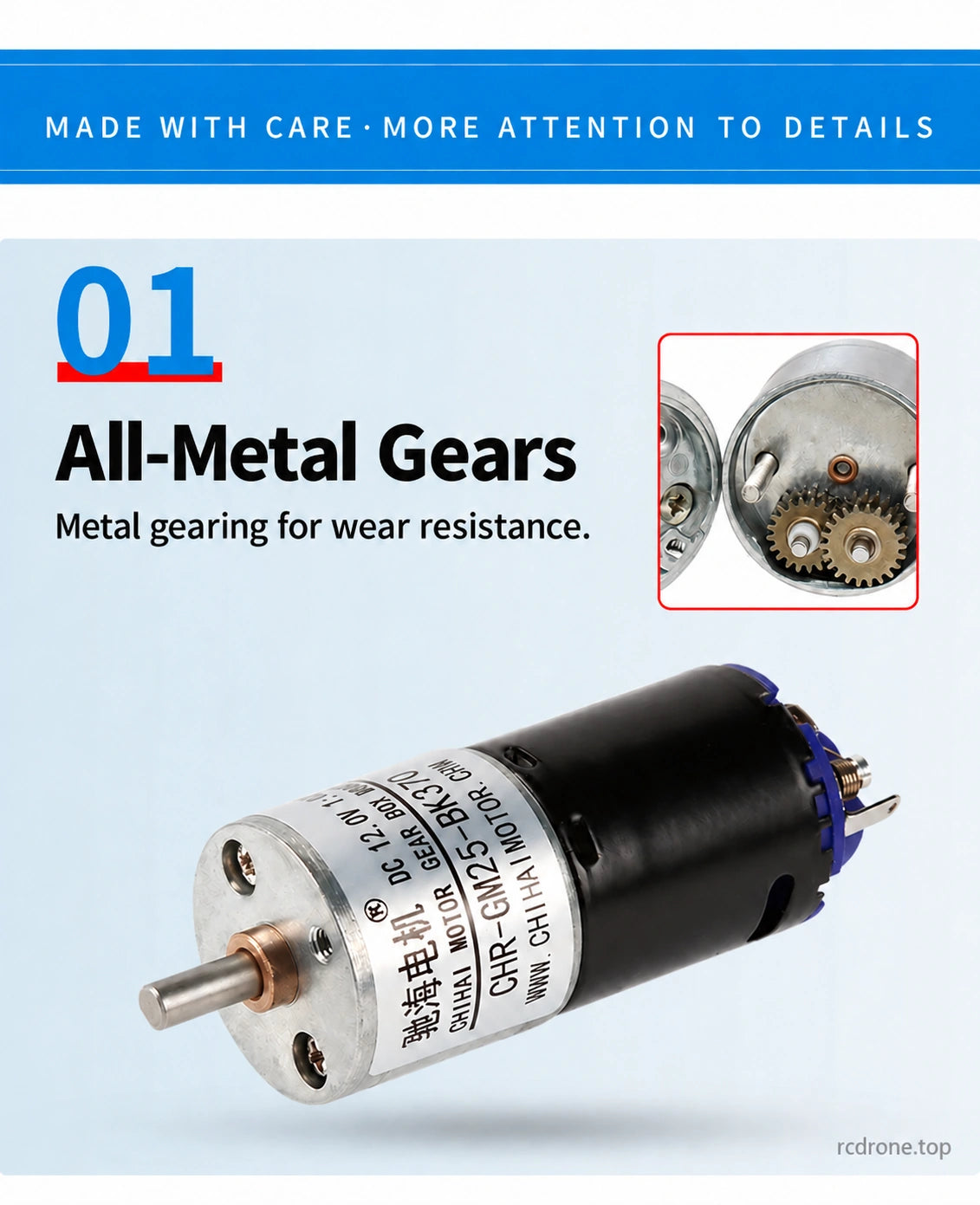 All-metal reduction gears