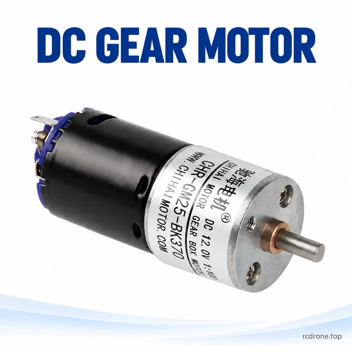 Opposite oblique view of the gearmotor