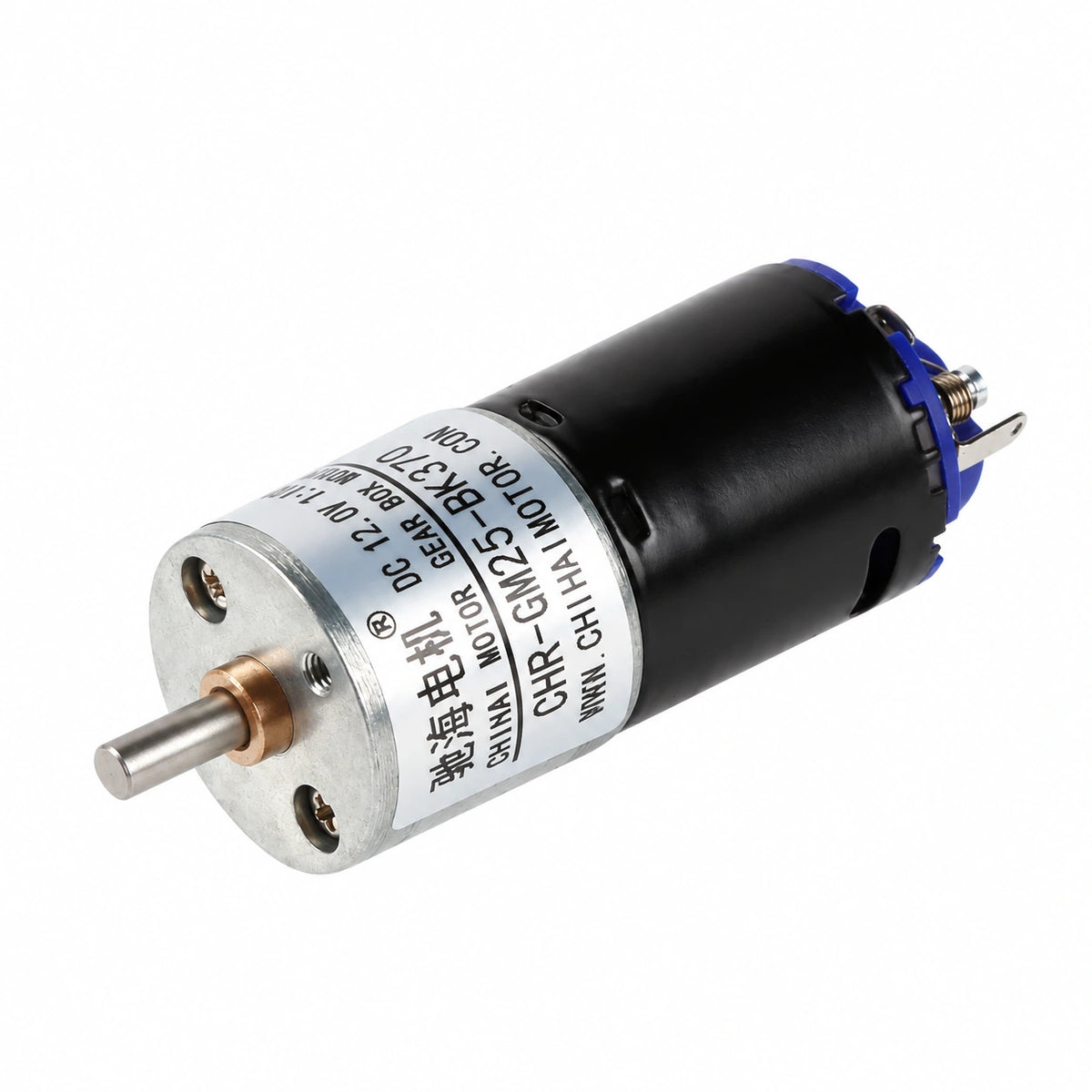 CHR-GM25-BK370 brushed DC gearmotor with 4 mm D-shaft