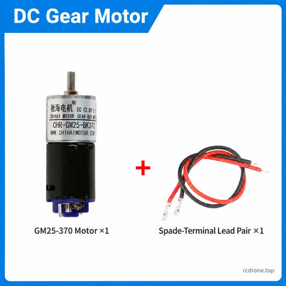 Motor and spade-terminal lead pair package