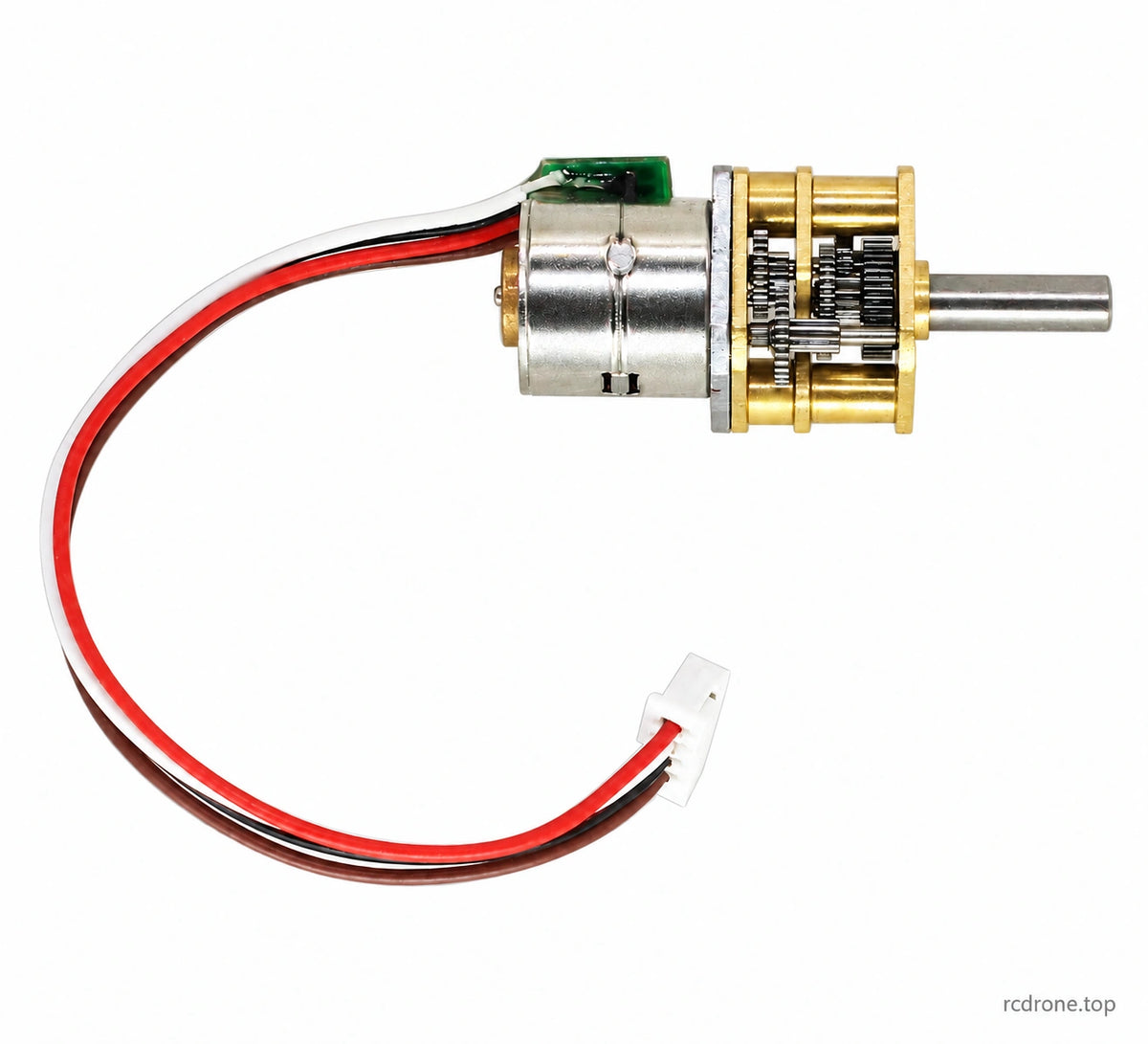 GM12-10BY side view and attached four-pin lead