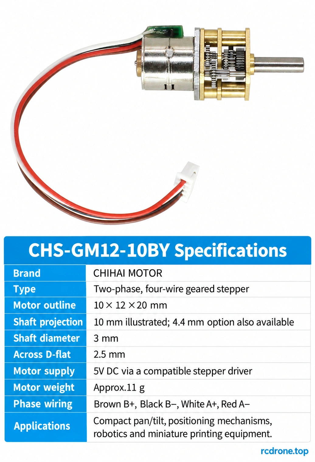 CHS-GM12-10BY specifications and dimensions