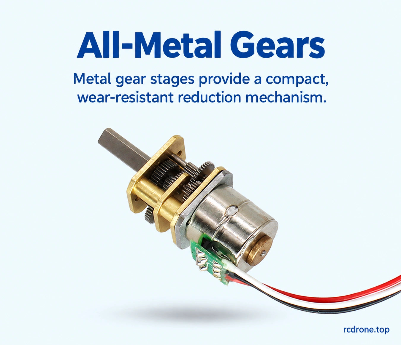All-metal reduction gear train