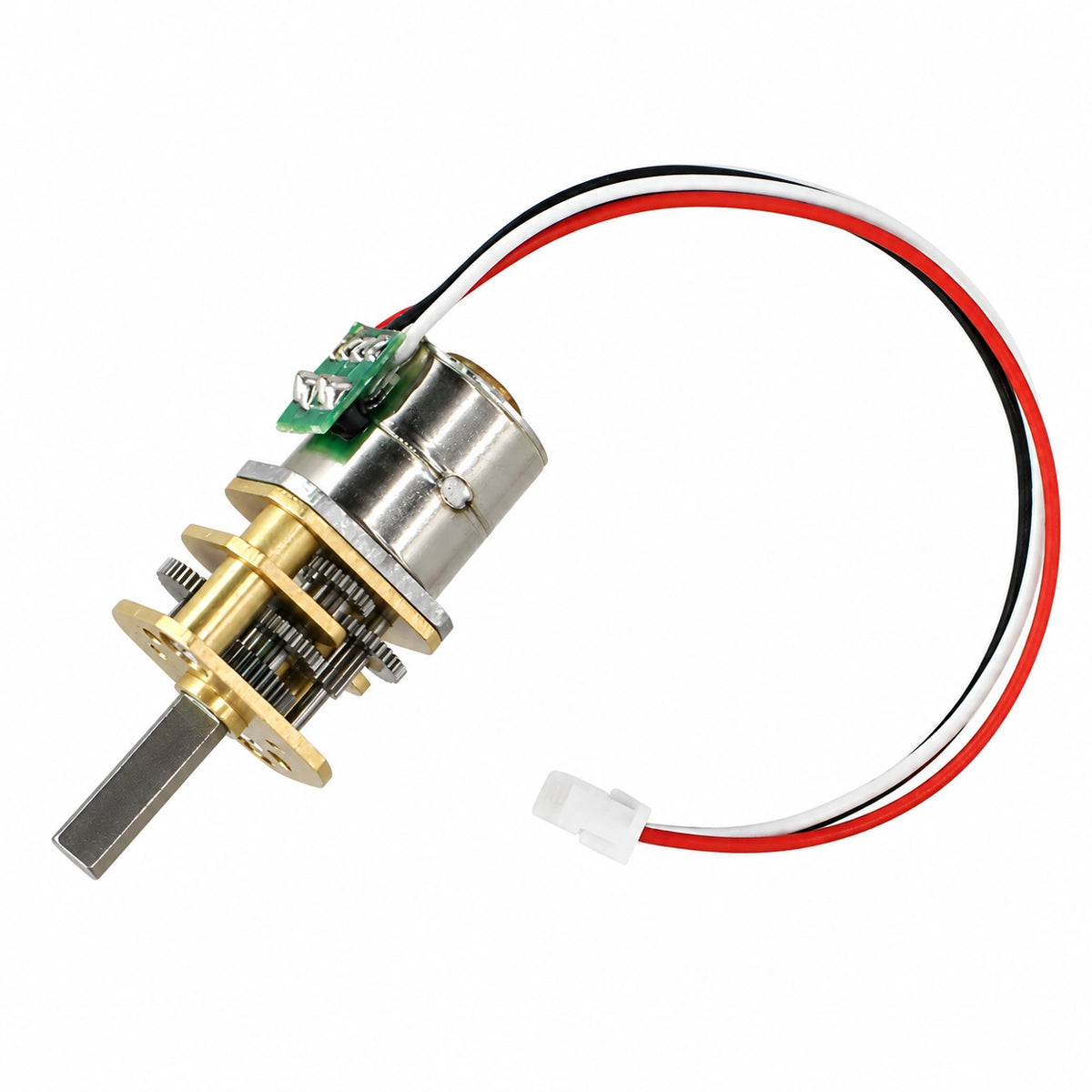 CHS-GM12-10BY geared stepper motor and four-wire harness