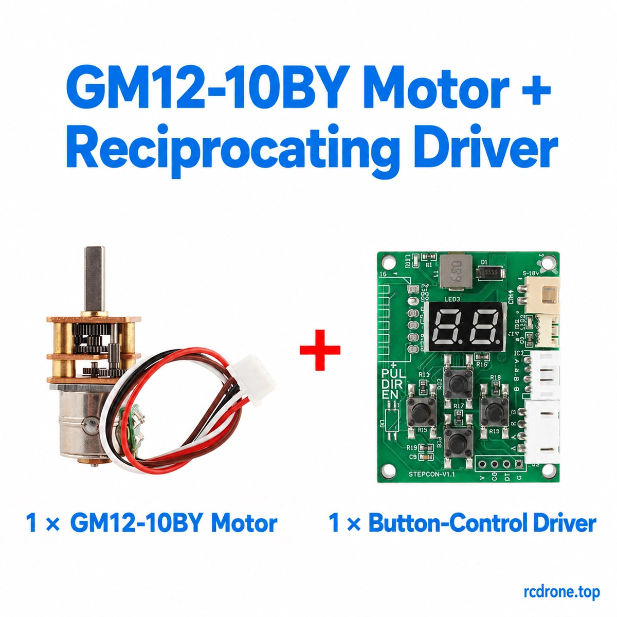 GM12-10BY motor with button-control reciprocating driver