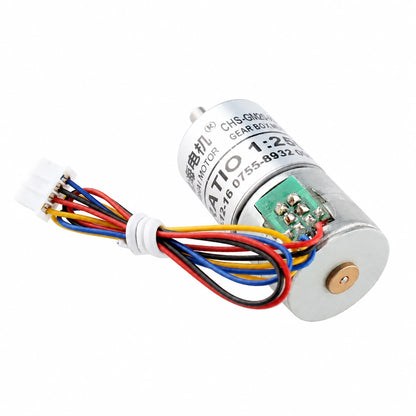 CHS-GM20-20BY reverse angle showing motor end, PCB and four-wire connector