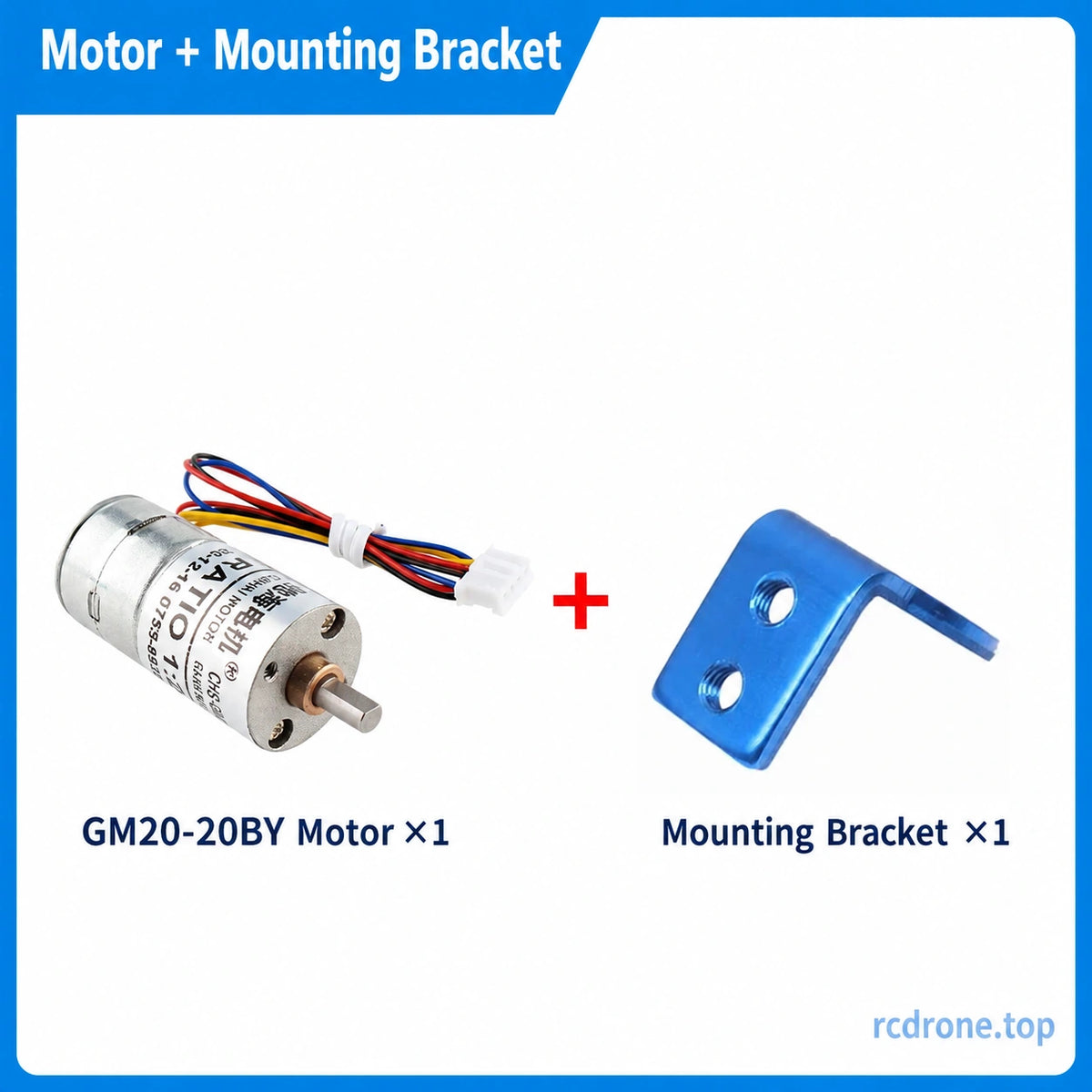 CHS-GM20-20BY motor and blue mounting bracket package