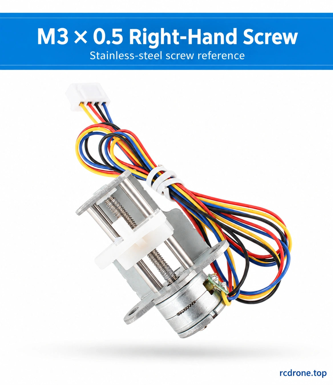 M3×0.5 right-hand screw construction