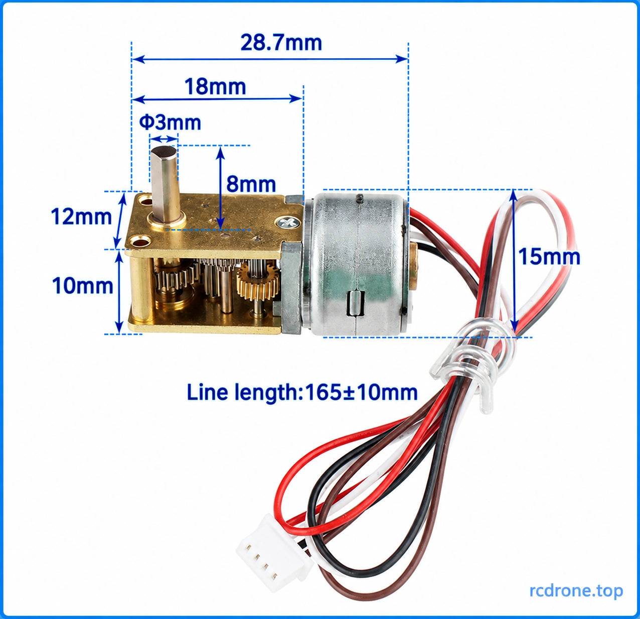 Standard-frame photographic dimensions and165mm lead reference