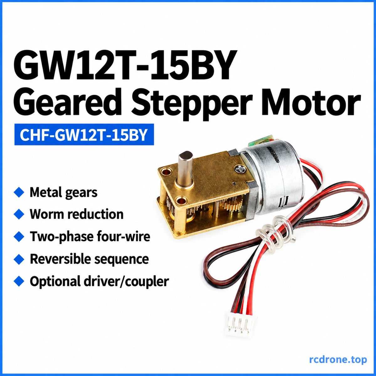GW12T-15BY geared stepper overview