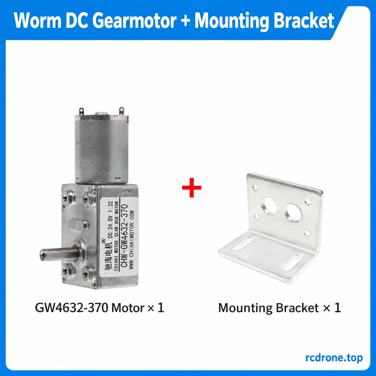 Motor and mounting bracket package