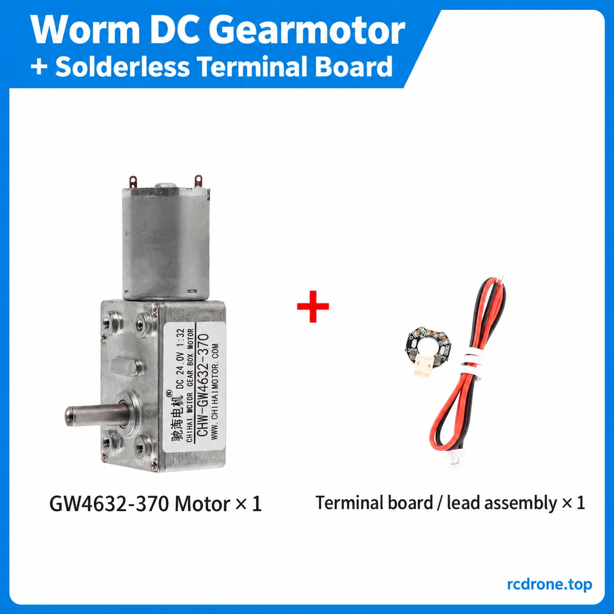 Motor and solderless terminal-board/lead assembly