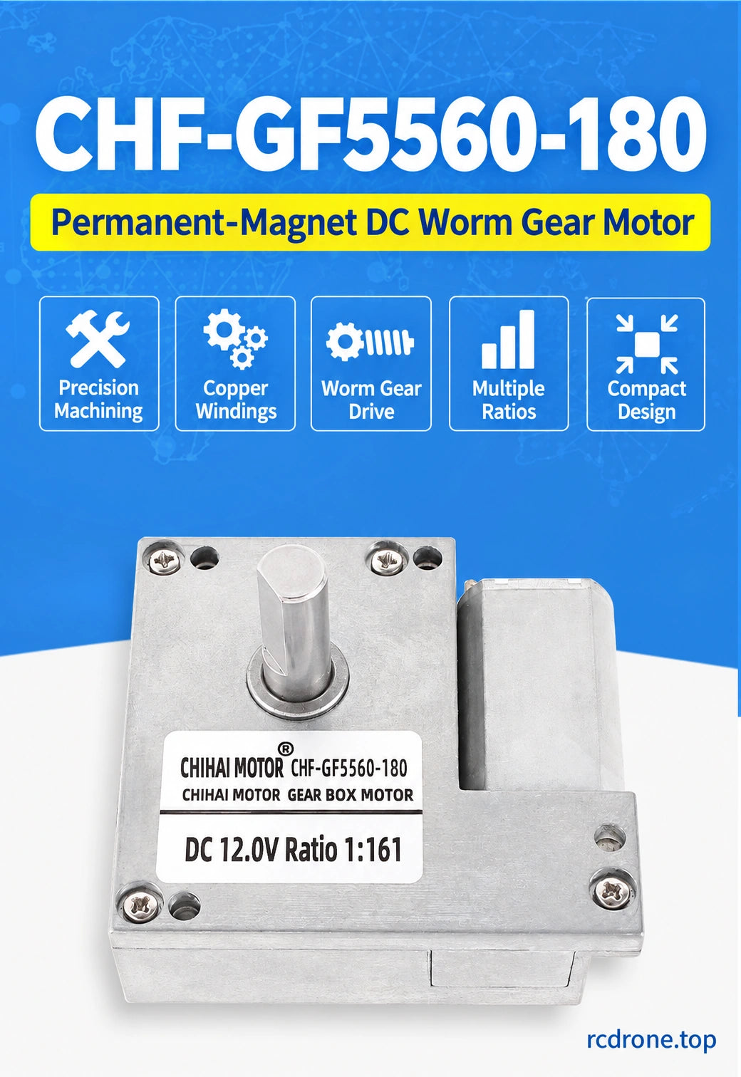 CHF-GF5560-180 worm gear motor overview