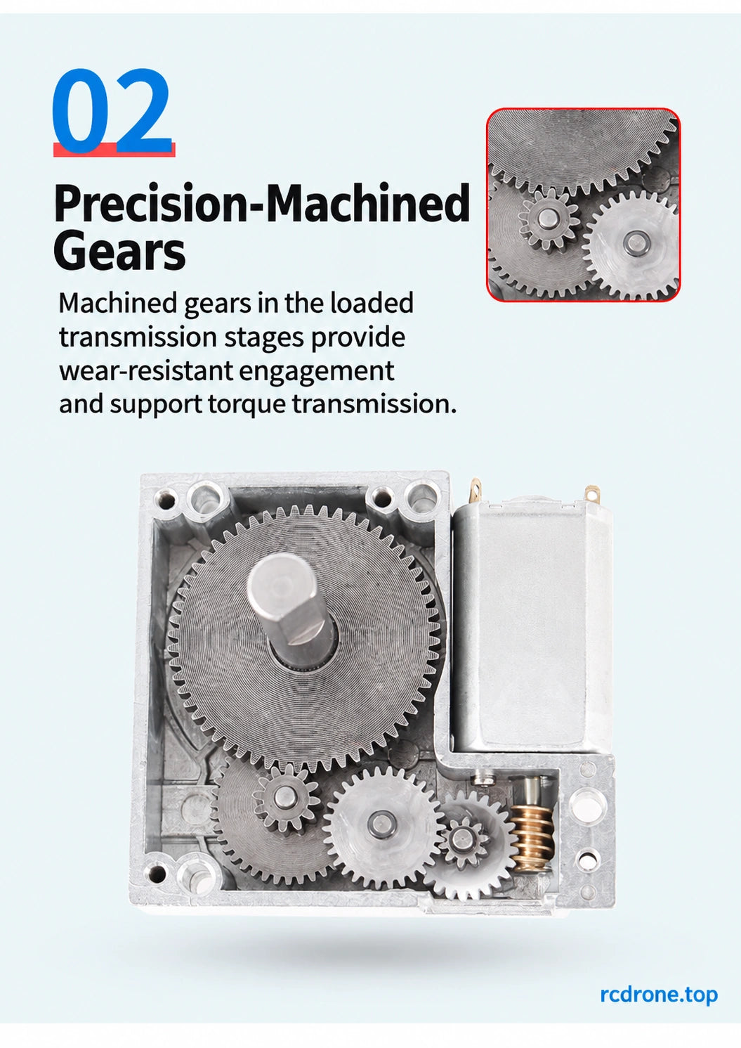 Precision-machined reduction gears