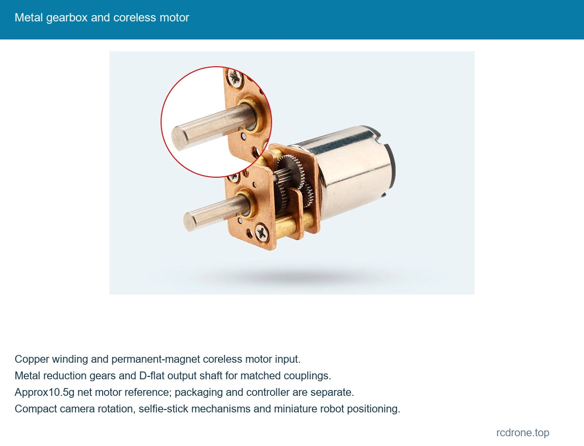 Metal gearbox and coreless motor