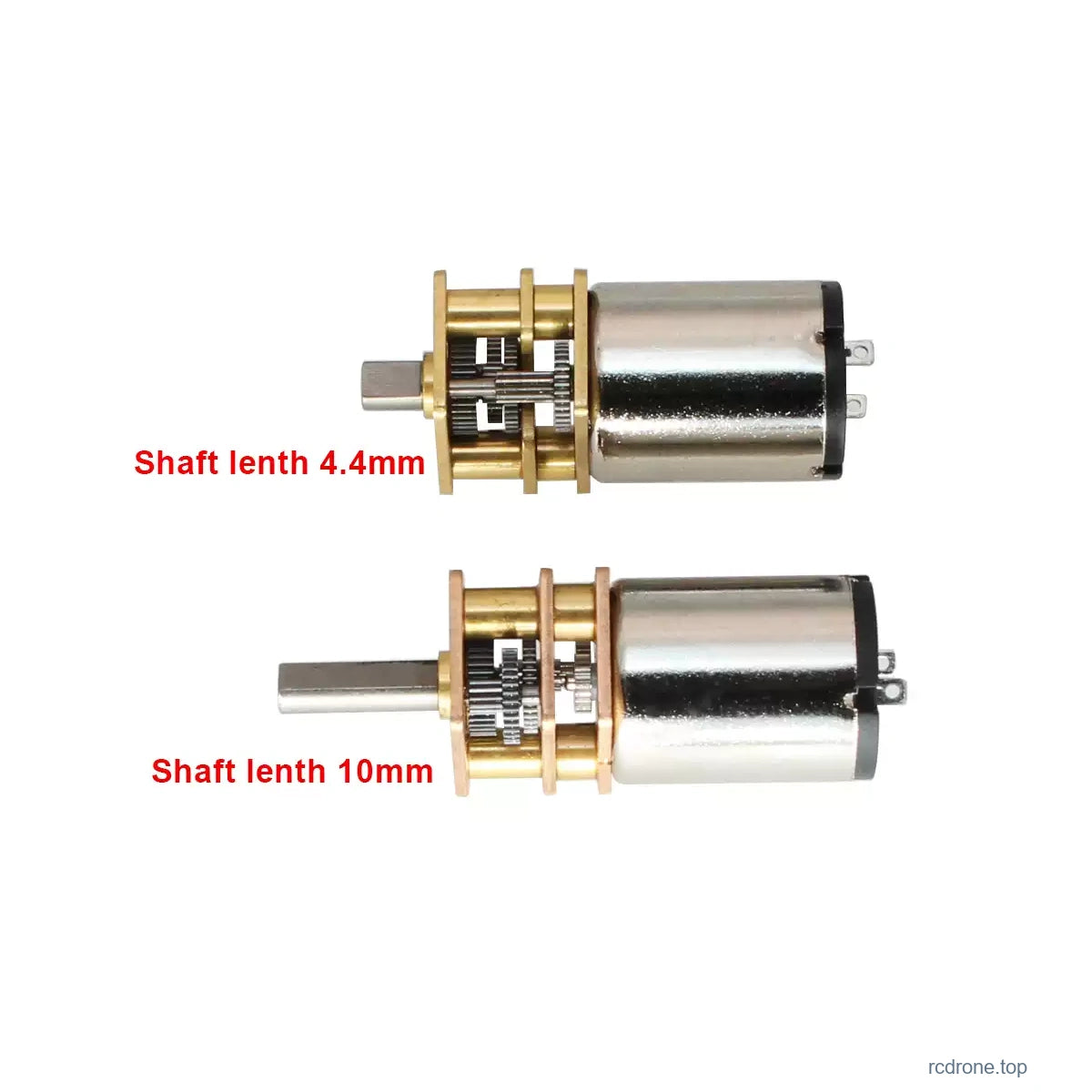 4.4 mm and10 mm shaft-projection examples
