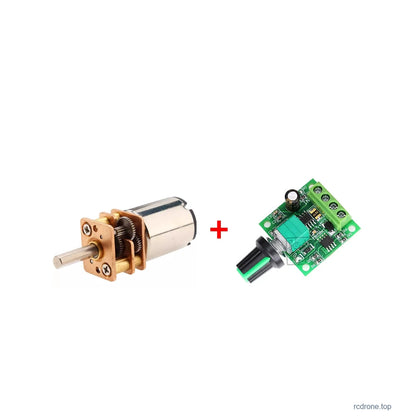 Motor with small PWM speed-controller package
