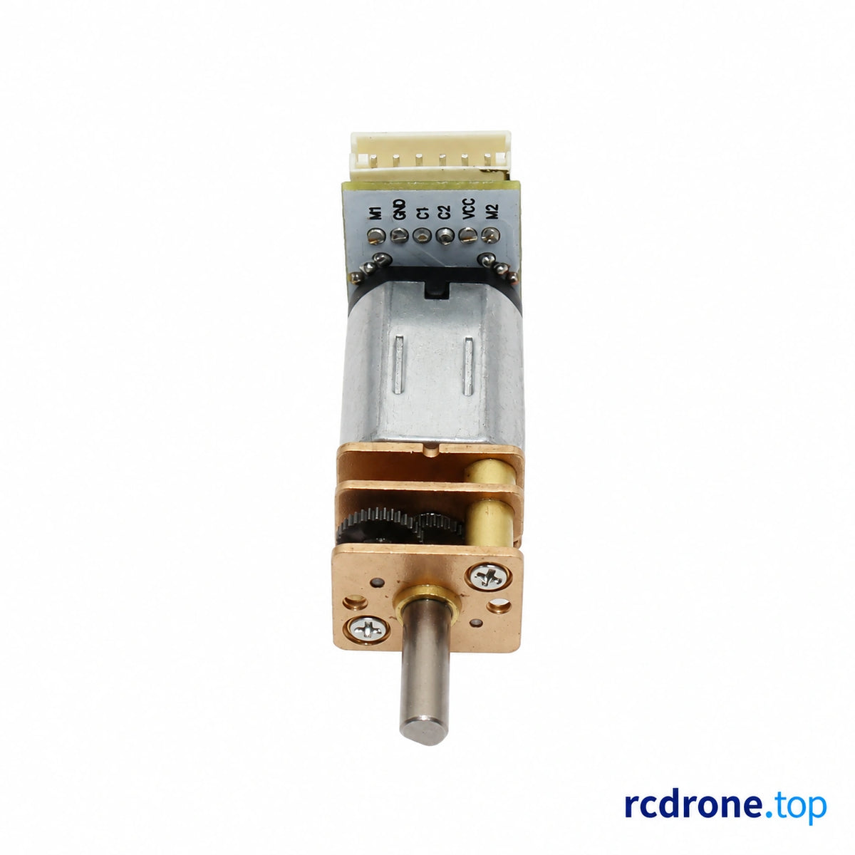 GM12-N20 top view with marked encoder terminals