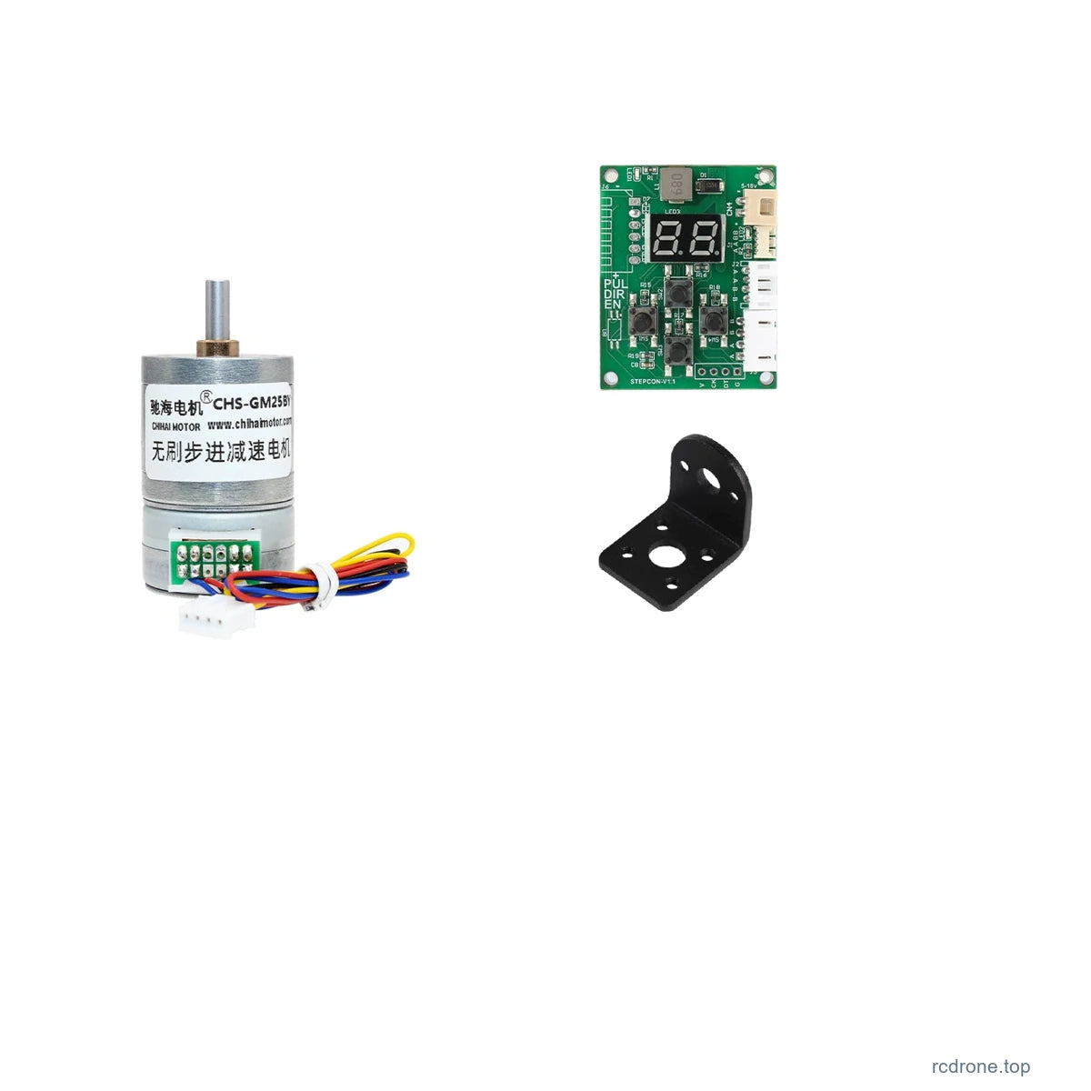 Motor + Bracket + Driver; one CHS-GM25-25BY motor