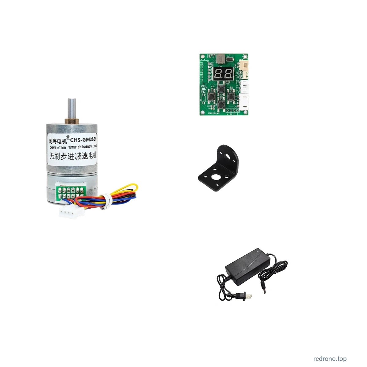 Motor + Bracket + Power Supply + Driver; one CHS-GM25-25BY motor