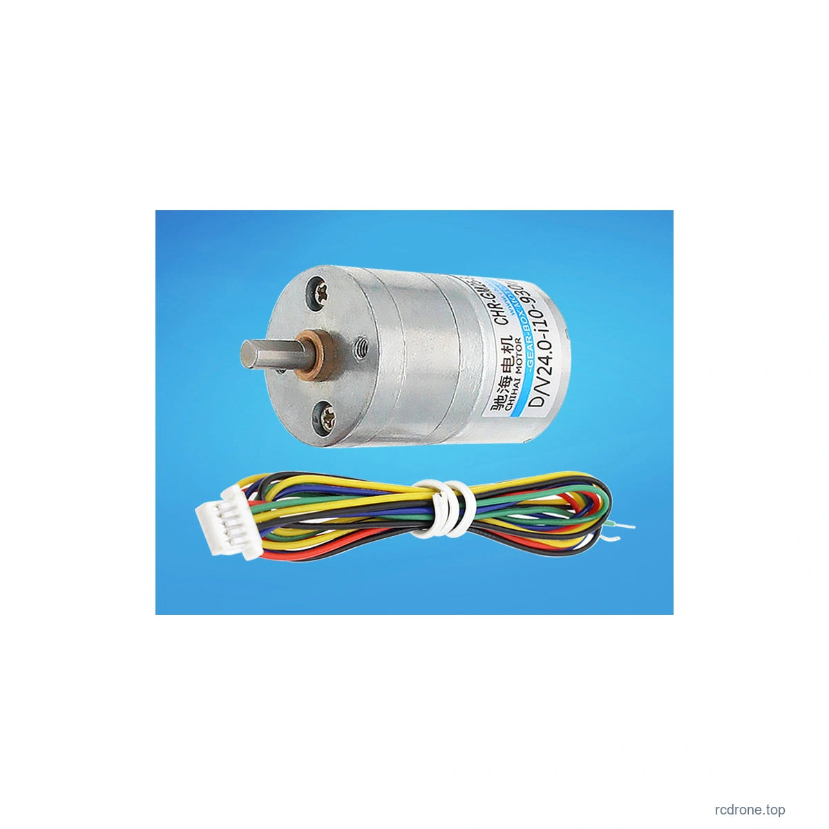 GM25-BLDC2418 output shaft and silver motor