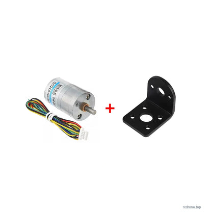Motor + Mounting Bracket package; illustrated silver motor; 6V uses the black motor