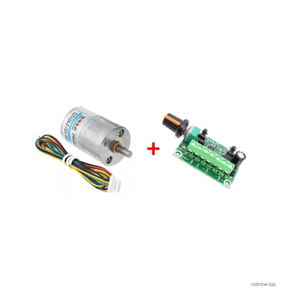 Motor + Speed Controller package; illustrated silver motor; 6V uses the black motor