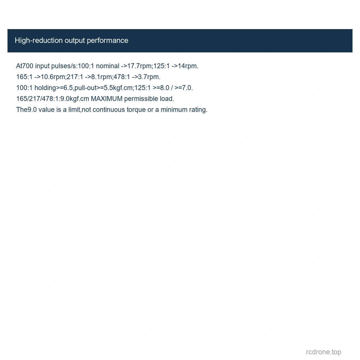 High-reduction output performance