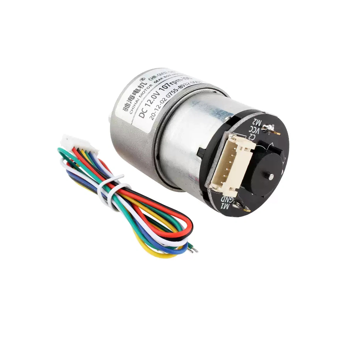 CHIHAI GM37-520 motor rear Hall encoder and six-wire lead set
