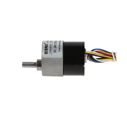 GM37-BLDC3525 side view with five-wire lead set