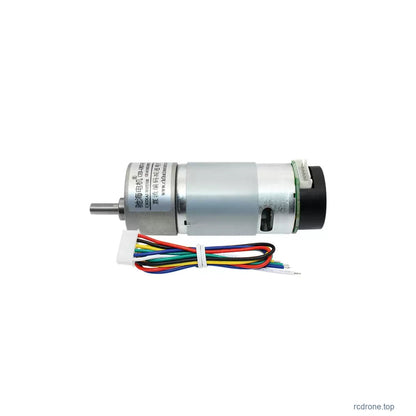 GM37-550 motor side view and six-wire lead