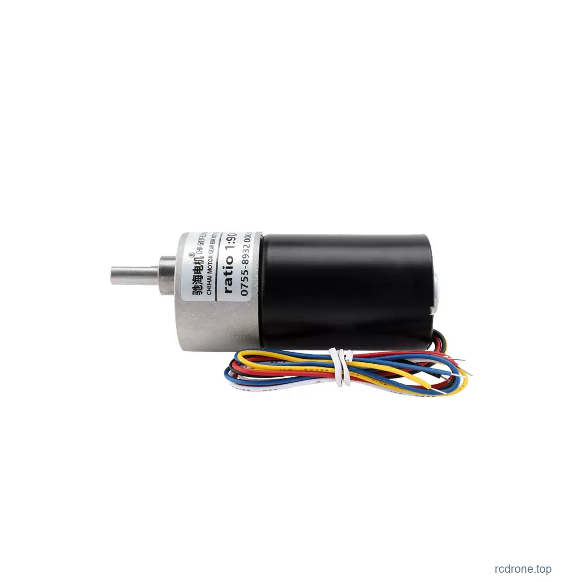 Brushless gear motor side view with lead set