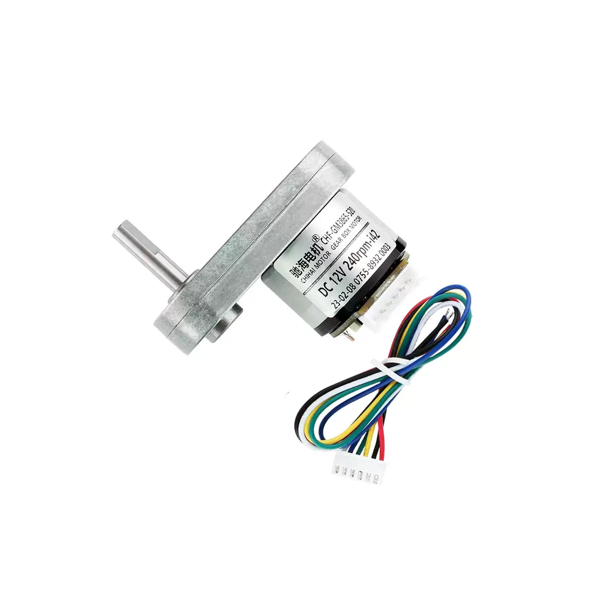 CHF-GM3865-520 encoder gear motor, D-shaft and six-wire lead