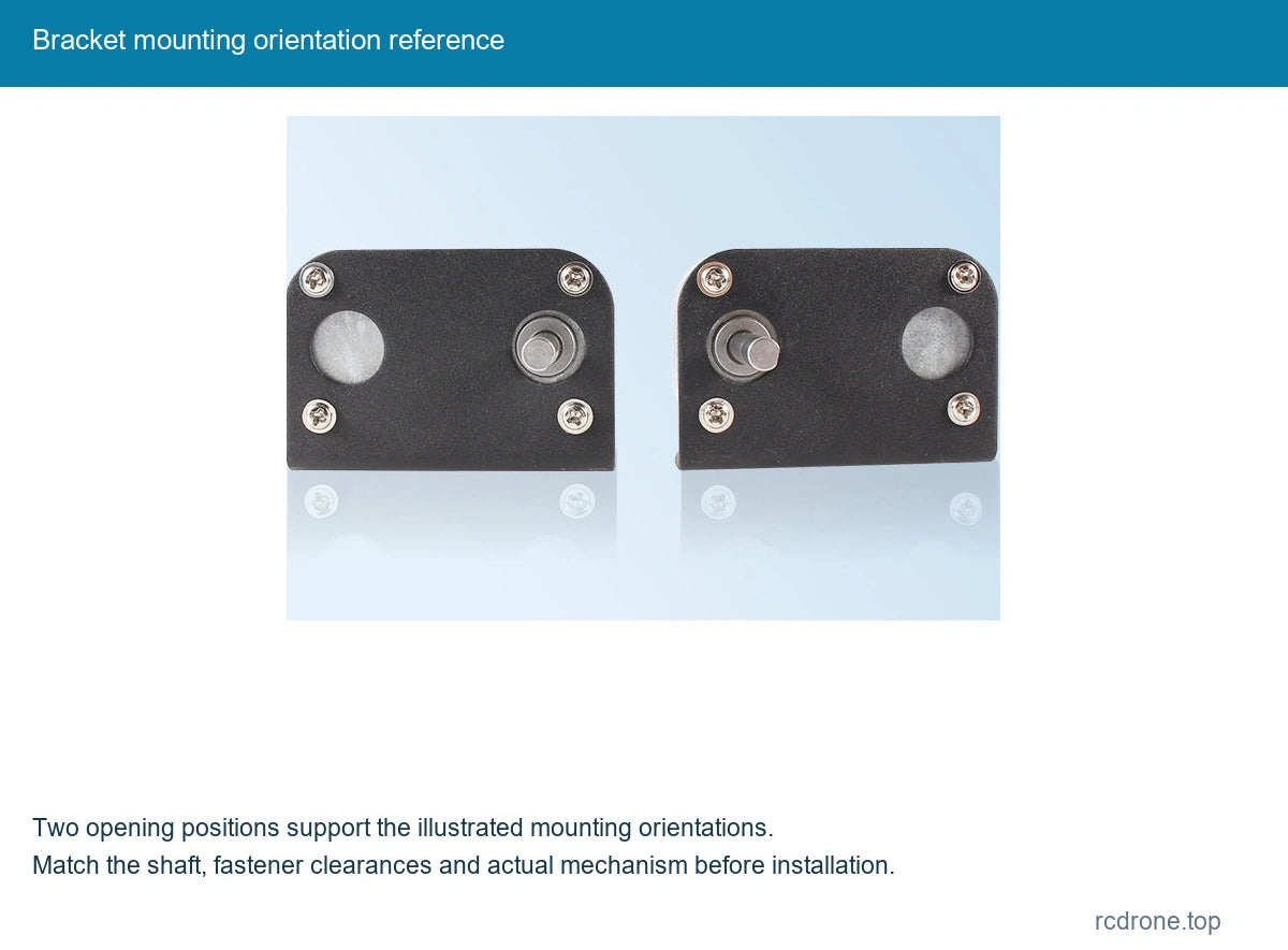 Bracket mounting orientation reference