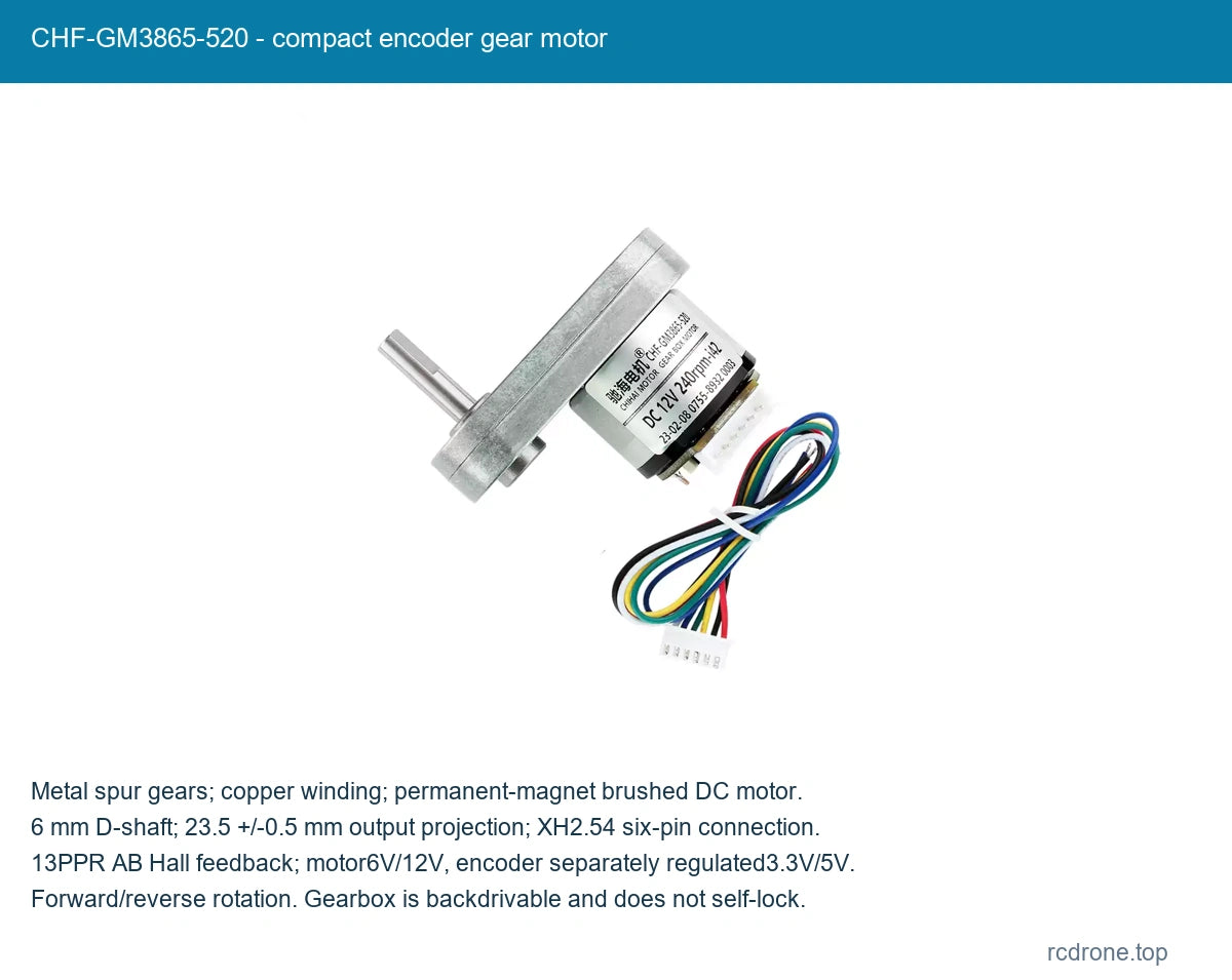 CHF-GM3865-520 - compact encoder gear motor