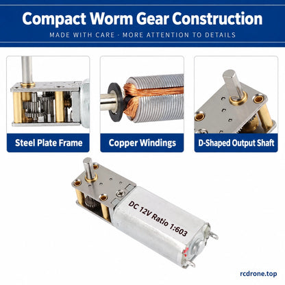 CHF-GW12T-050 steel gearbox frame, copper windings and D-shaped shaft