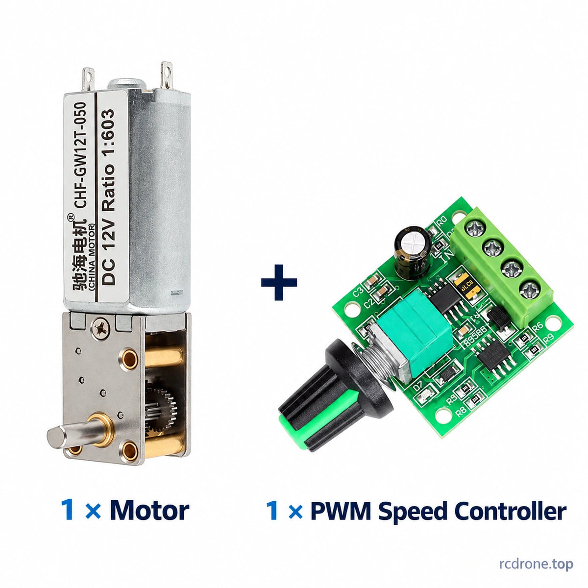 Motor and PWM speed controller package