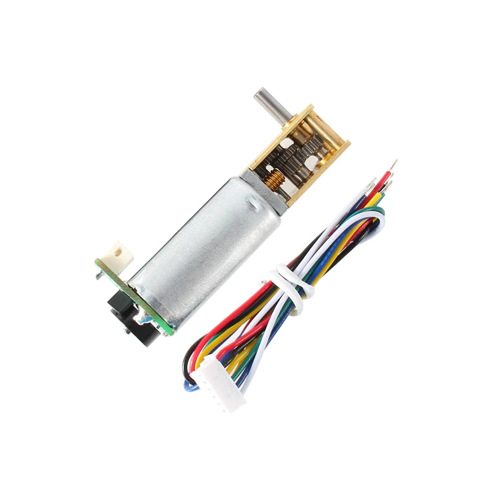 Hall encoder version, same-side motor-terminal arrangement, with matching lead