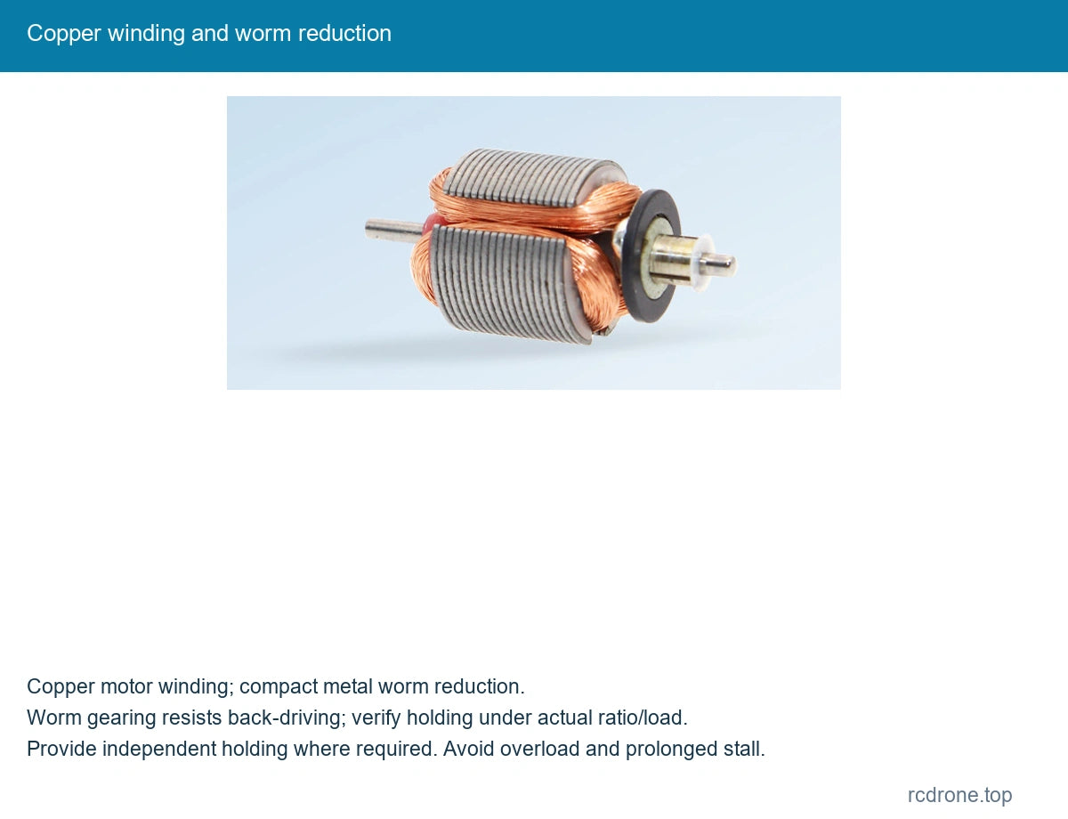 Copper winding and worm reduction