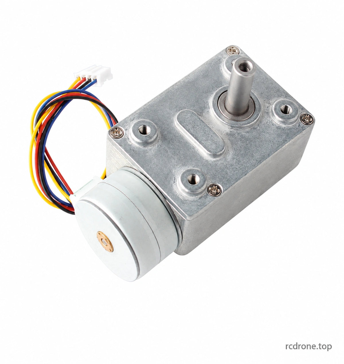 GW4632-25BY opposite angle showing the motor end, gearbox face and lead