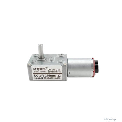 Worm encoder motor side view and6mm output shaft