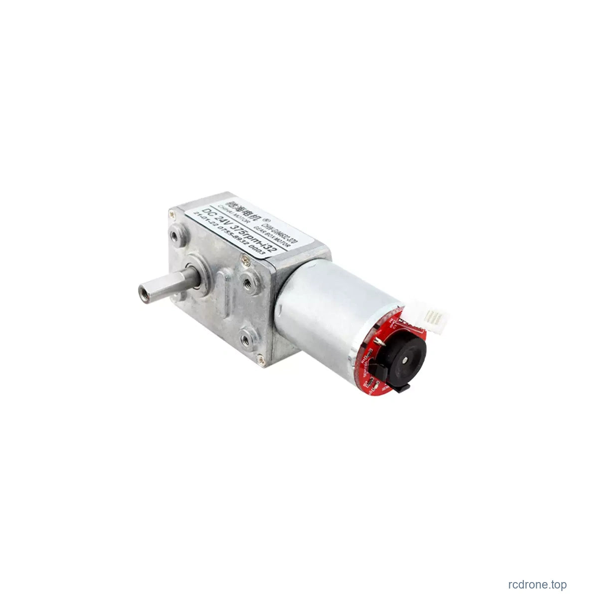 Worm encoder motor with rear AB Hall sensor